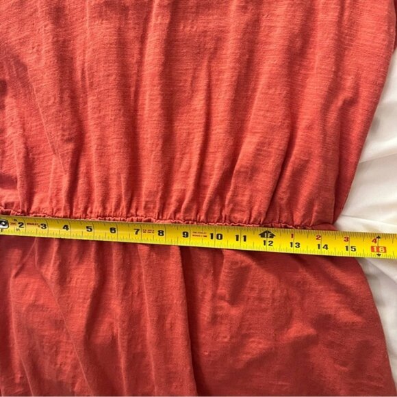 Old Navy Slub Cotton T-Shirt Dress Fit & Flare Rust L - Picture 6 of 7
